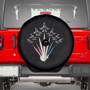US Airplane Fighter Jet American Flag 4th Of July Spare Tire Cover TS11 Black Print Your Wear