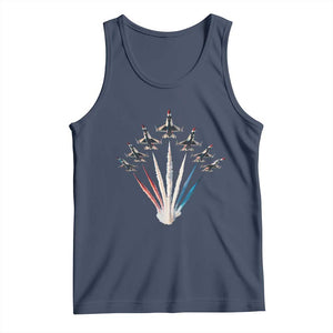 US Airplane Fighter Jet American Flag 4th Of July Tank Top TS11 Navy Print Your Wear