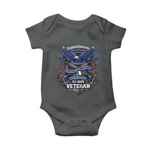 US Military Navy Veteran Baby Onesie It Cannot Be Inherited Nor Can It Be Purchased I Have Earned It TS11 Dark Heather Print Your Wear