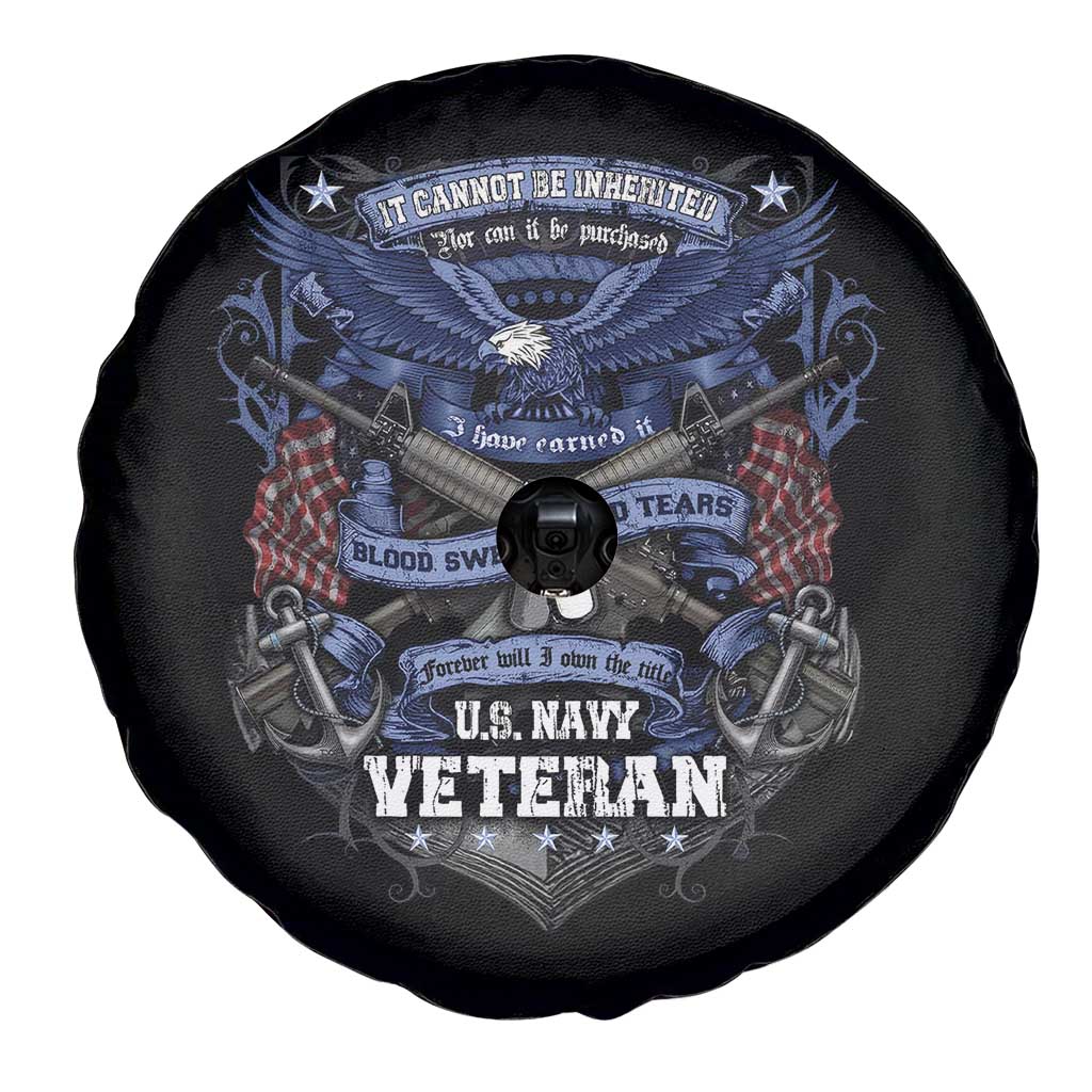 US Military Navy Veteran Spare Tire Cover - It Cannot Be Inherited Nor Can It Be Purchased I Have Earned It TS11 Print Your Wear
