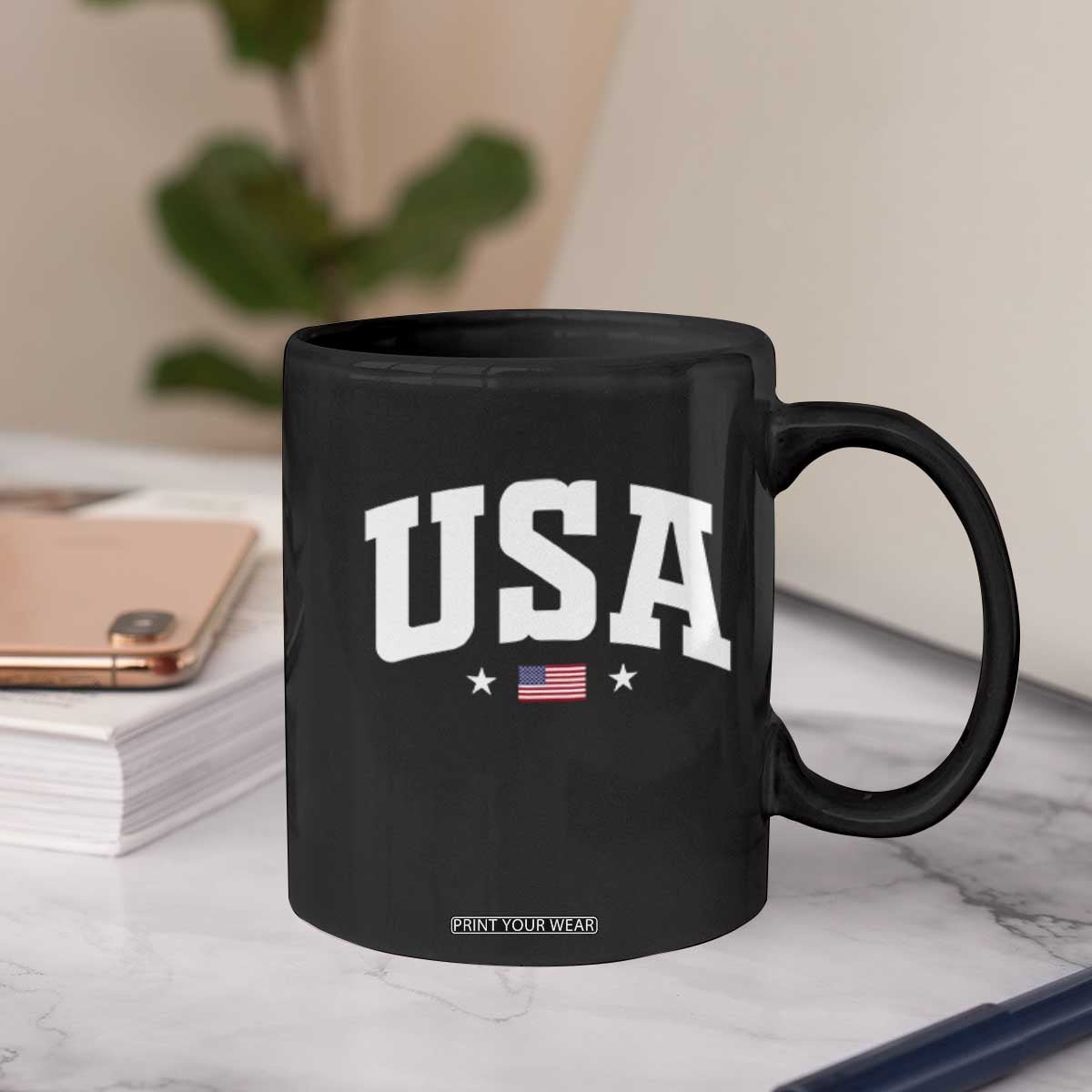 USA Coffee Mug American Flag Patriotic 4th of July TS10 Print Your Wear