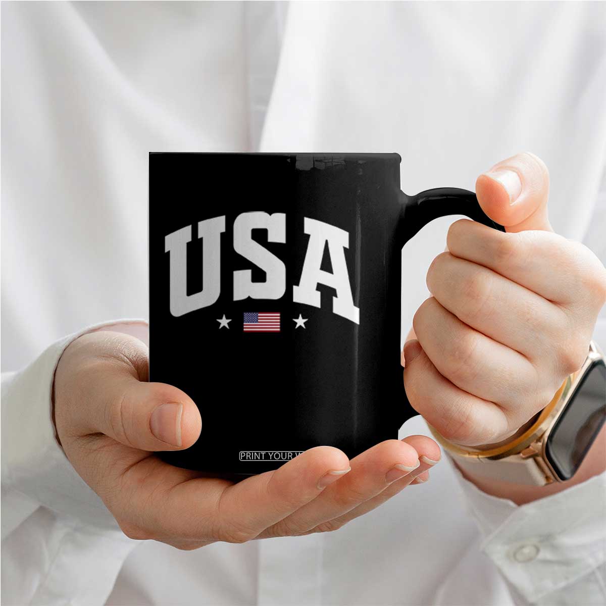 USA Coffee Mug American Flag Patriotic 4th of July TS10 Print Your Wear