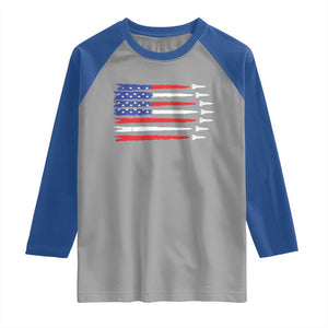 USA Flag Rocket Raglan Shirt Patriotic Space Red White Blue 4th of July TS10 Sport Gray Royal Print Your Wear