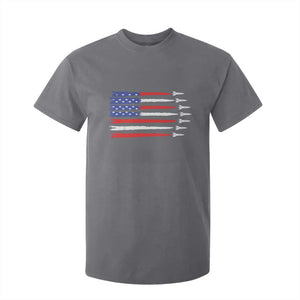 USA Flag Rocket T Shirt For Kid Patriotic Space Red White Blue 4th of July TS10 Charcoal Print Your Wear