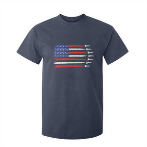 USA Flag Rocket T Shirt For Kid Patriotic Space Red White Blue 4th of July TS10 Navy Print Your Wear