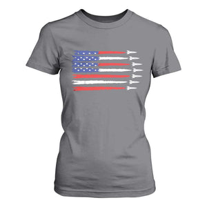 USA Flag Rocket T Shirt For Women Patriotic Space Red White Blue 4th of July TS10 Charcoal Print Your Wear