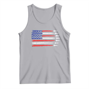 USA Flag Rocket Tank Top Patriotic Space Red White Blue 4th of July TS10 Athletic Heather Print Your Wear