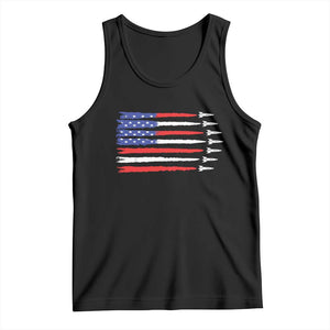 USA Flag Rocket Tank Top Patriotic Space Red White Blue 4th of July TS10 Black Print Your Wear
