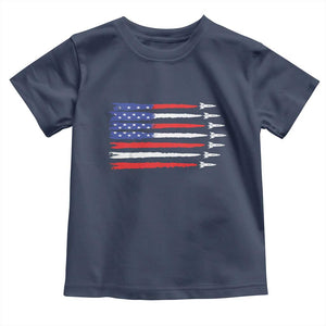 USA Flag Rocket Toddler T Shirt Patriotic Space Red White Blue 4th of July TS10 Navy Print Your Wear