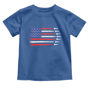 USA Flag Rocket Toddler T Shirt Patriotic Space Red White Blue 4th of July TS10 Royal Blue Print Your Wear