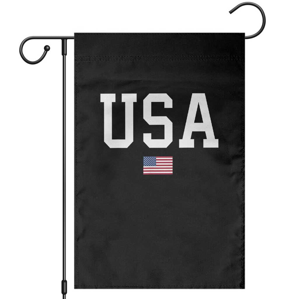 USA Garden Flag Patriotic American Flag TS02 Black Print Your Wear