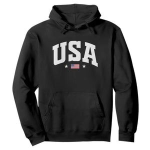 USA Hoodie American Flag Patriotic 4th of July TS10 Black Print Your Wear
