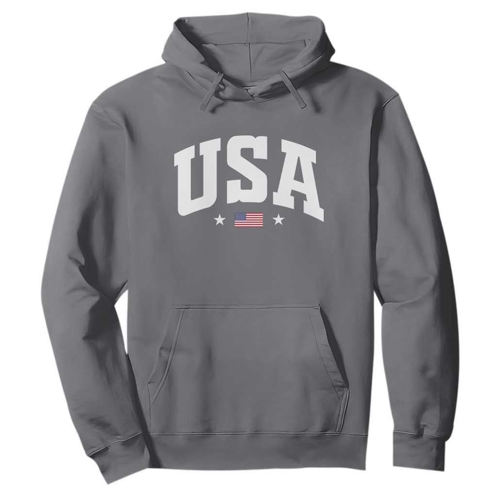 USA Hoodie American Flag Patriotic 4th of July TS10 Charcoal Print Your Wear