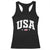 USA Racerback Tank Top American Flag Patriotic 4th of July TS10 Black Print Your Wear