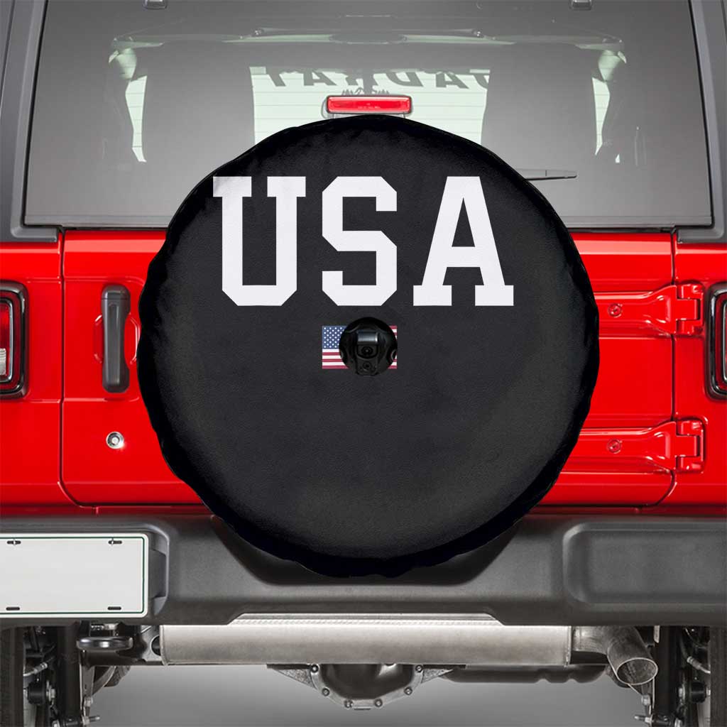 USA Spare Tire Cover Patriotic American Flag TS02 Black Print Your Wear
