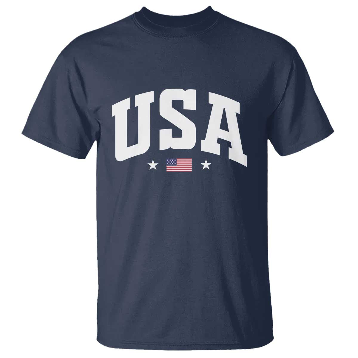 USA T Shirt American Flag Patriotic 4th of July TS10 Navy Print Your Wear