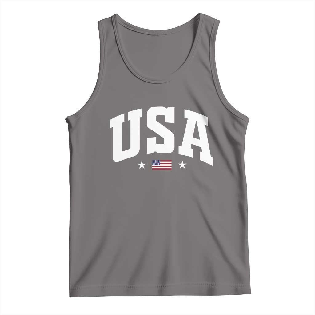 USA Tank Top American Flag Patriotic 4th of July TS10 Deep Heather Print Your Wear
