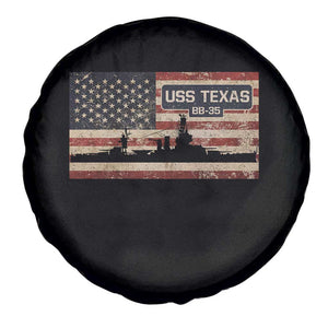 USS Texas BB35 WW1 WW2 Battleship USA American Flag Spare Tire Cover TS11 Print Your Wear