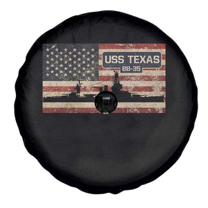 USS Texas BB35 WW1 WW2 Battleship USA American Flag Spare Tire Cover TS11 Print Your Wear