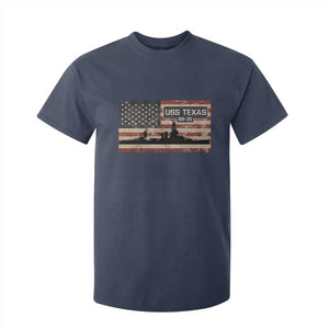 USS Texas BB35 WW1 WW2 Battleship USA American Flag T Shirt For Kid TS11 Navy Print Your Wear