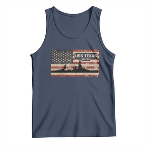 USS Texas BB35 WW1 WW2 Battleship USA American Flag Tank Top TS11 Navy Print Your Wear