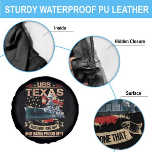 USS Texas Been There Done That And Damn Proud Of It Spare Tire Cover Battleship USA American Flag TS11 Print Your Wear