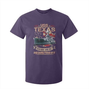 USS Texas Been There Done That And Damn Proud Of It T Shirt For Kid Battleship USA American Flag TS11 Purple Print Your Wear