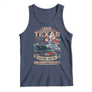 USS Texas Been There Done That And Damn Proud Of It Tank Top Battleship USA American Flag TS11 Navy Print Your Wear