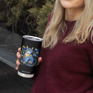 Ukraine Cat Floral Vintage Ukrainian Flag Tumbler Cup TS10 Print Your Wear