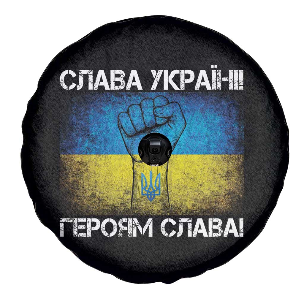 Ukraine Flag Spare Tire Cover Glory to the Heroes Ukrainian Patriot Patriotic TS10 Print Your Wear