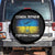 Ukraine Flag Spare Tire Cover Glory to the Heroes Ukrainian Patriot Patriotic TS10 No hole Black Print Your Wear