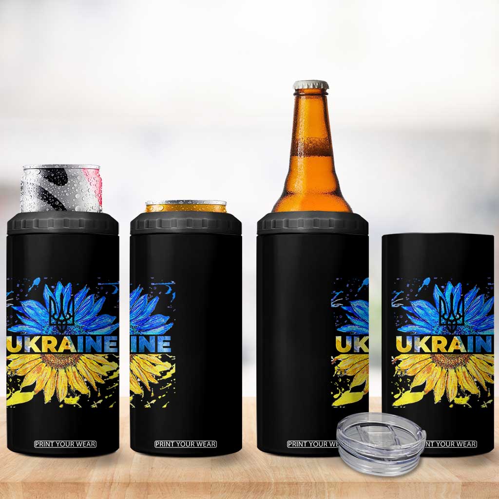 Ukraine Sunflower Ukrainian Flag 4 in 1 Can Cooler Tumbler TS10 Print Your Wear