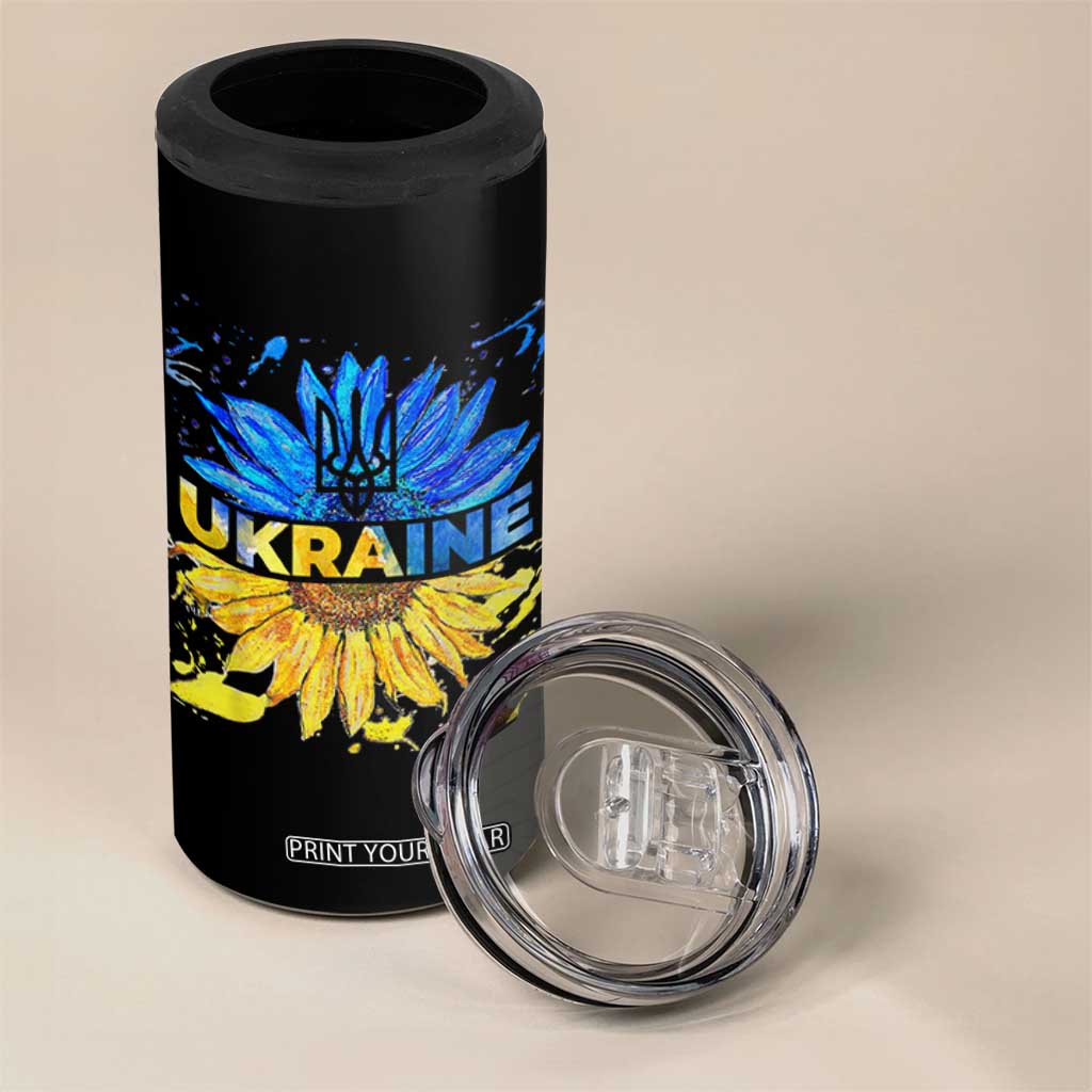 Ukraine Sunflower Ukrainian Flag 4 in 1 Can Cooler Tumbler TS10 Print Your Wear