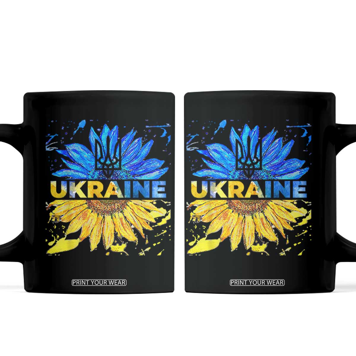 Ukraine Sunflower Ukrainian Flag Coffee Mug TS10 Black Print Your Wear