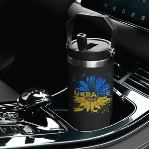 Ukraine Sunflower Ukrainian Flag Flip Straw Tumbler TS10 Print Your Wear