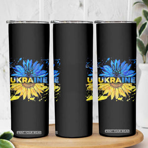 Ukraine Sunflower Ukrainian Flag Skinny Tumbler TS10 Print Your Wear