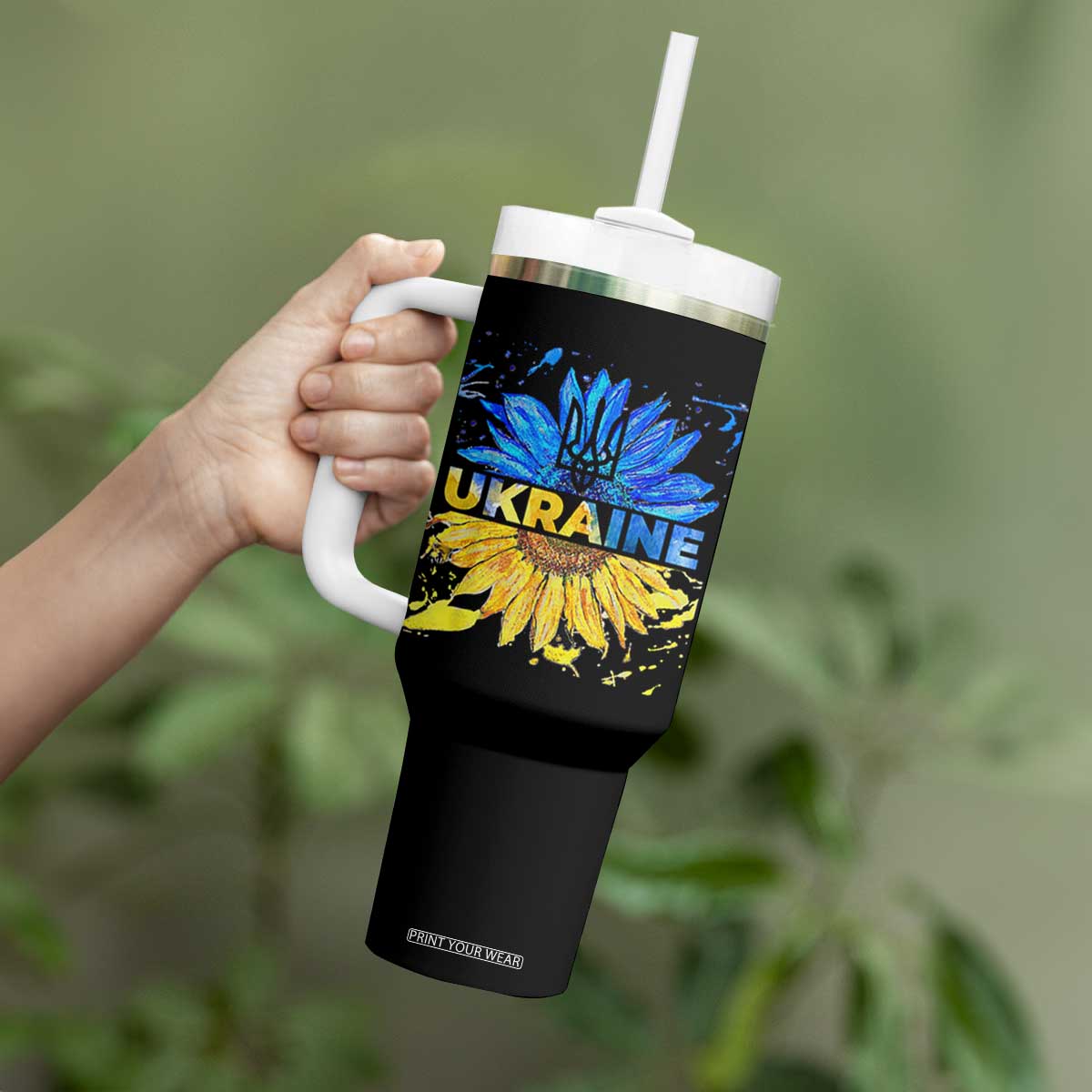 Ukraine Sunflower Ukrainian Flag Tumbler With Handle TS10 Print Your Wear