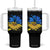 Ukraine Sunflower Ukrainian Flag Tumbler With Handle TS10 One Size: 40 oz Black Print Your Wear
