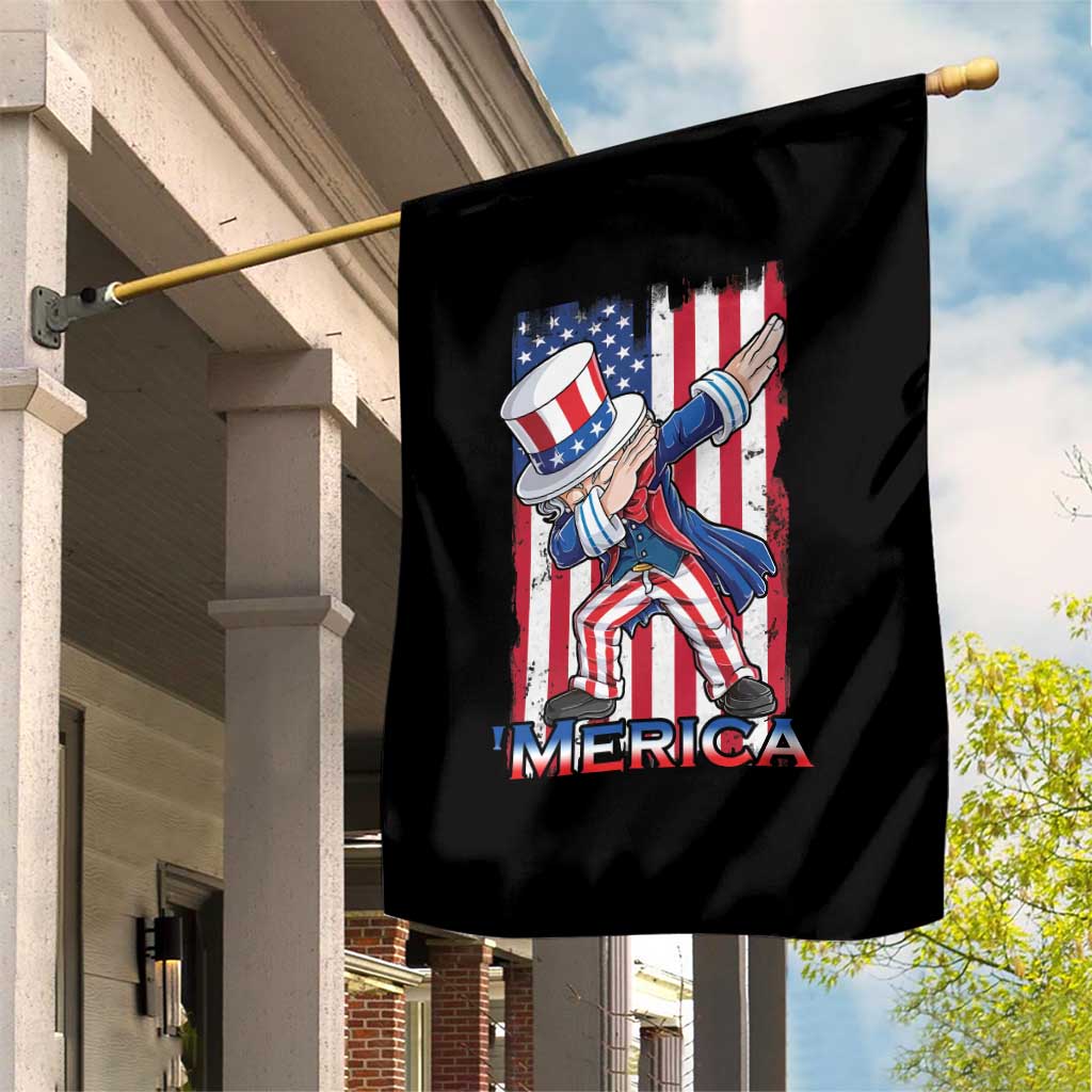 Uncle Sam Dabbing Garden Flag 4th of July American Flag TS02 Print Your Wear