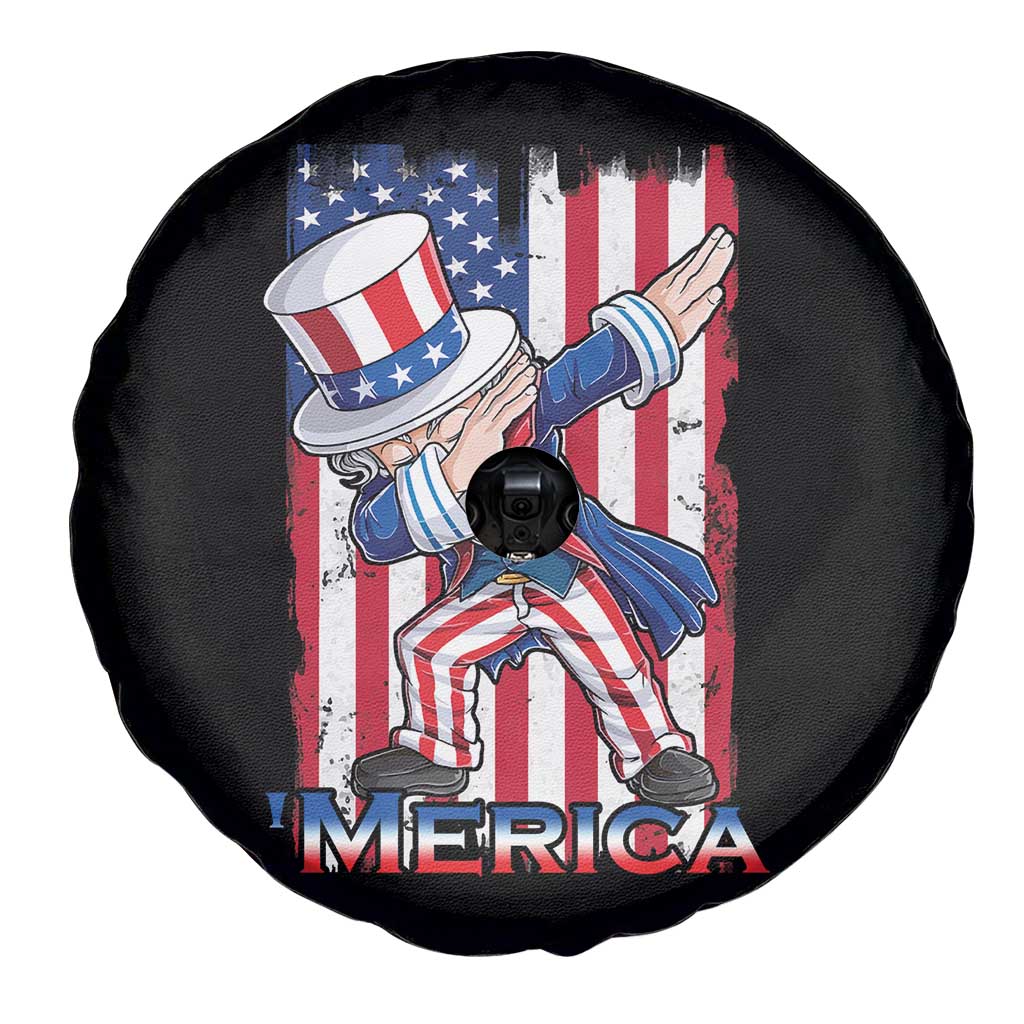 Uncle Sam Dabbing Spare Tire Cover 4th of July American Flag TS02 Print Your Wear