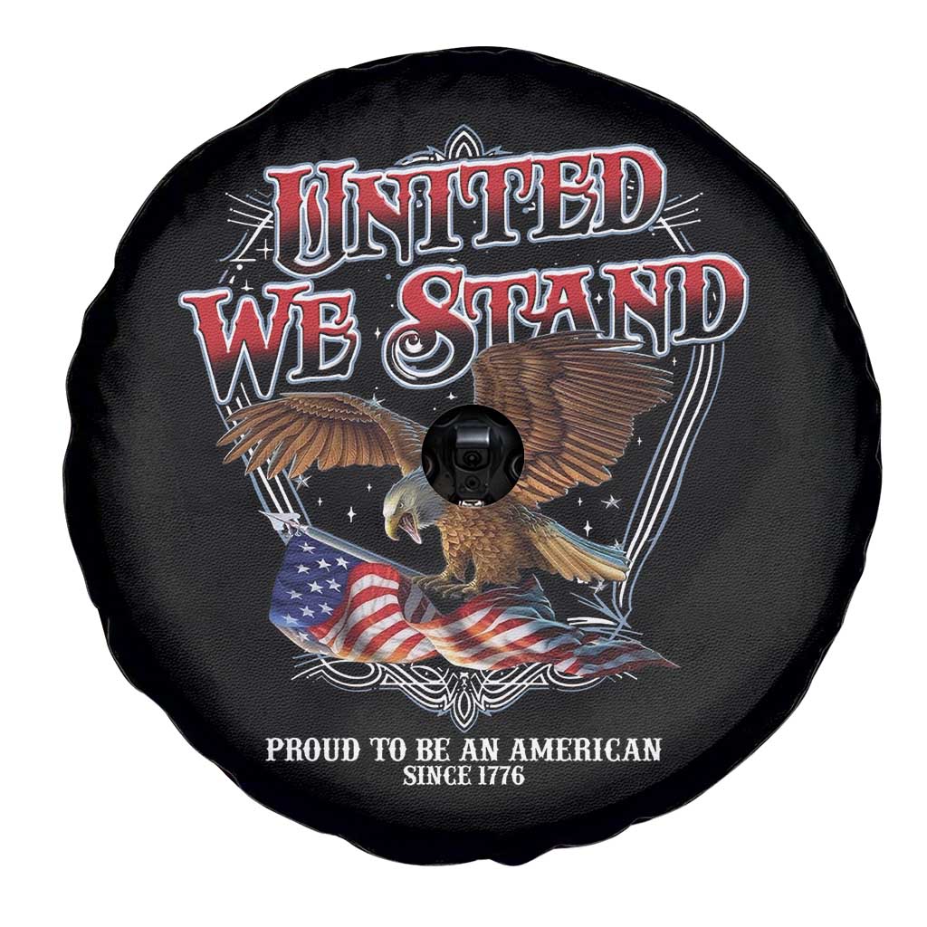 United We Stand Proud To Be An American Since 1776 Spare Tire Cover Patriotic USA Flag Eagle TS11 Print Your Wear
