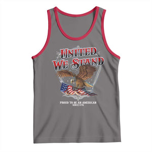 United We Stand Proud To Be An American Since 1776 Tank Top Patriotic USA Flag Eagle TS11 Deep Heather Red Print Your Wear