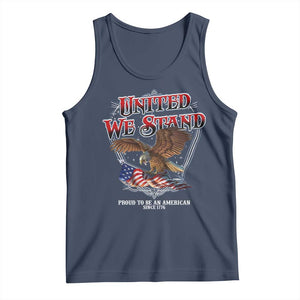 United We Stand Proud To Be An American Since 1776 Tank Top Patriotic USA Flag Eagle TS11 Navy Print Your Wear