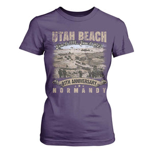 Utah Beach D Day 81 ST Anniversary Honor History Normandy WWII T Shirt For Women TS11 Purple Print Your Wear
