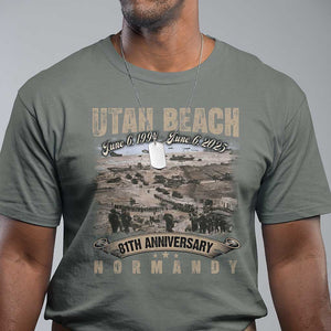 Utah Beach D Day 81 ST Anniversary Honor History Normandy WWII T Shirt TS11 Military Green Print Your Wear