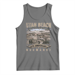Utah Beach D Day 81 ST Anniversary Honor History Normandy WWII Tank Top TS11 Black Heather Print Your Wear