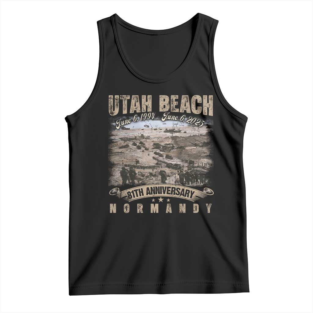 Utah Beach D Day 81 ST Anniversary Honor History Normandy WWII Tank Top TS11 Black Print Your Wear