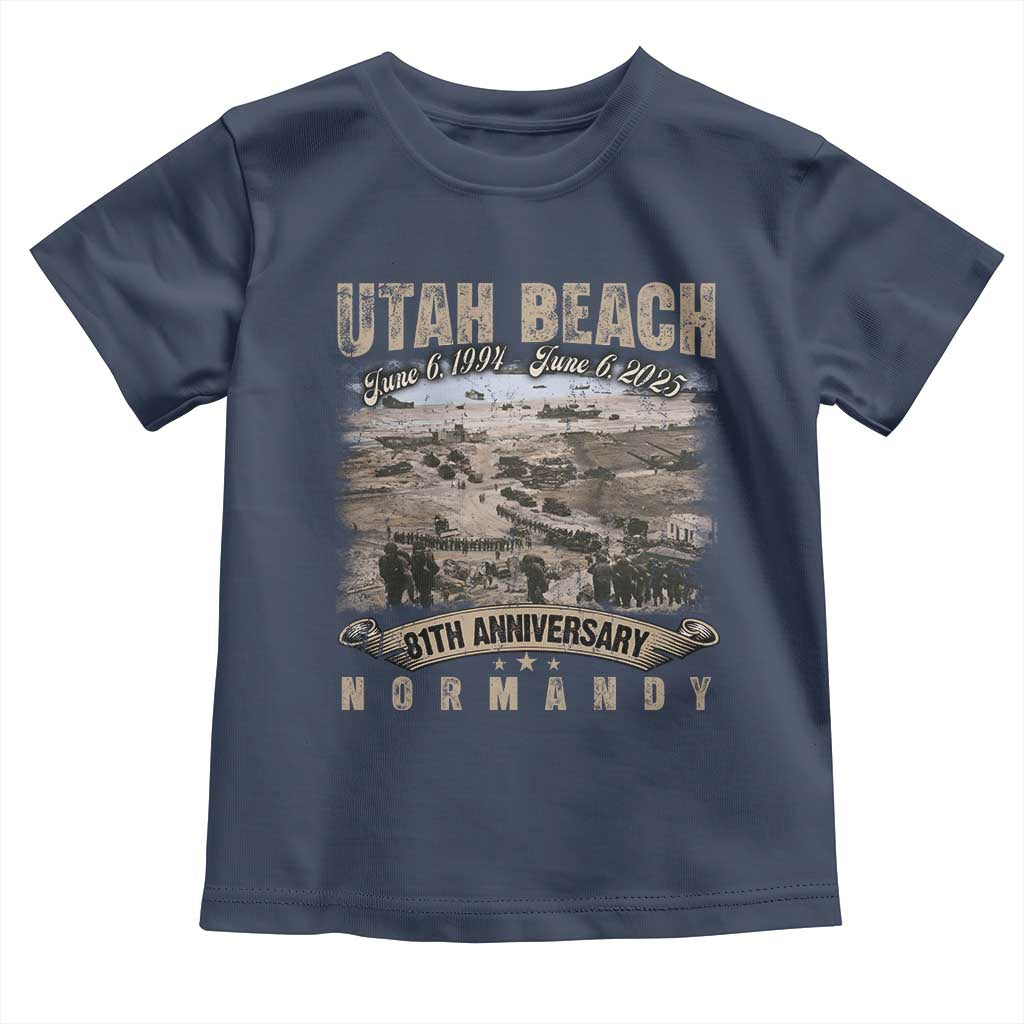 Utah Beach D Day 81 ST Anniversary Honor History Normandy WWII Toddler T Shirt TS11 Navy Print Your Wear