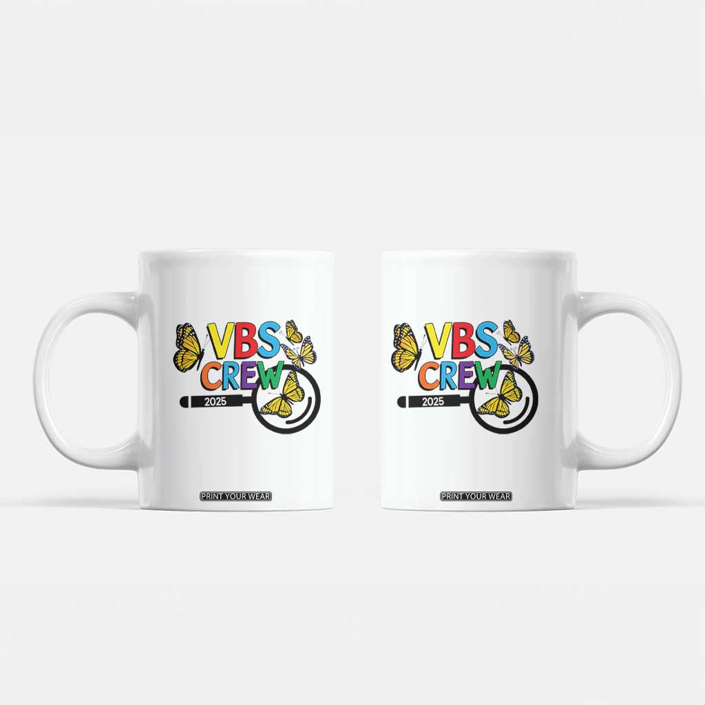 VBS 2025 Coffee Mug Magnified Vacation Bible School Butterfly VBS Team TS02 White Print Your Wear