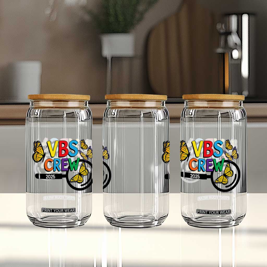 VBS 2025 Glass Can Magnified Vacation Bible School Butterfly VBS Team TS02 Print Your Wear